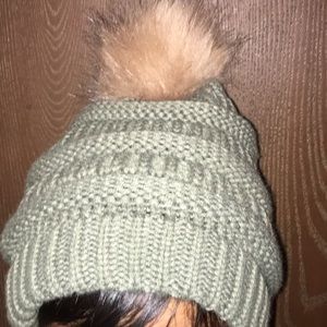 Green beanie